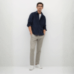 Casual Shirt with Slim Fit Beige Trousers